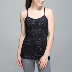 Lululemon Power Y Tank Star Crushed Coal Black / Black Size 6